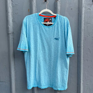 Superdry Cyan Blue  Crewneck tee, size 3XL